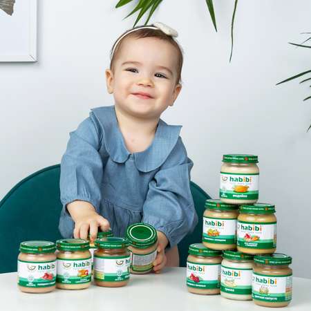 Пюре фруктовое Халяль Habibi Яблоко со сливками упаковка 6 шт по 100 г