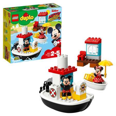 Конструктор LEGO DUPLO Катер Микки блочный