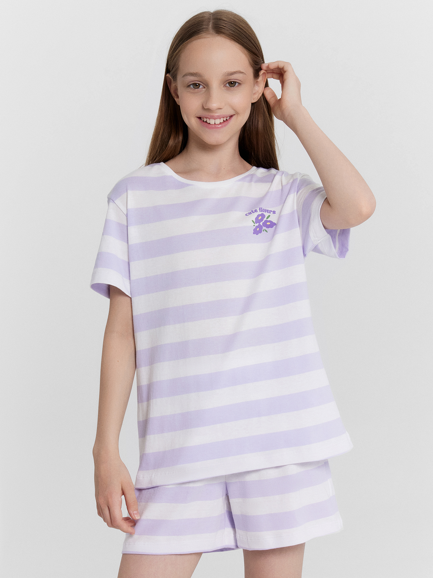 Пижама Mark Formelle (Марк Формэль) 567727/лавандовая полоска на белом - фото 2