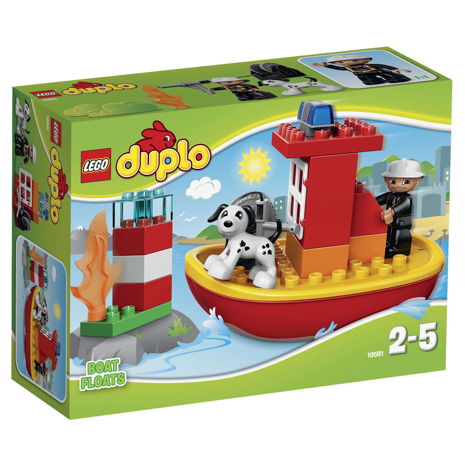 Конструктор LEGO DUPLO Пожарный катер блочный - фото 2