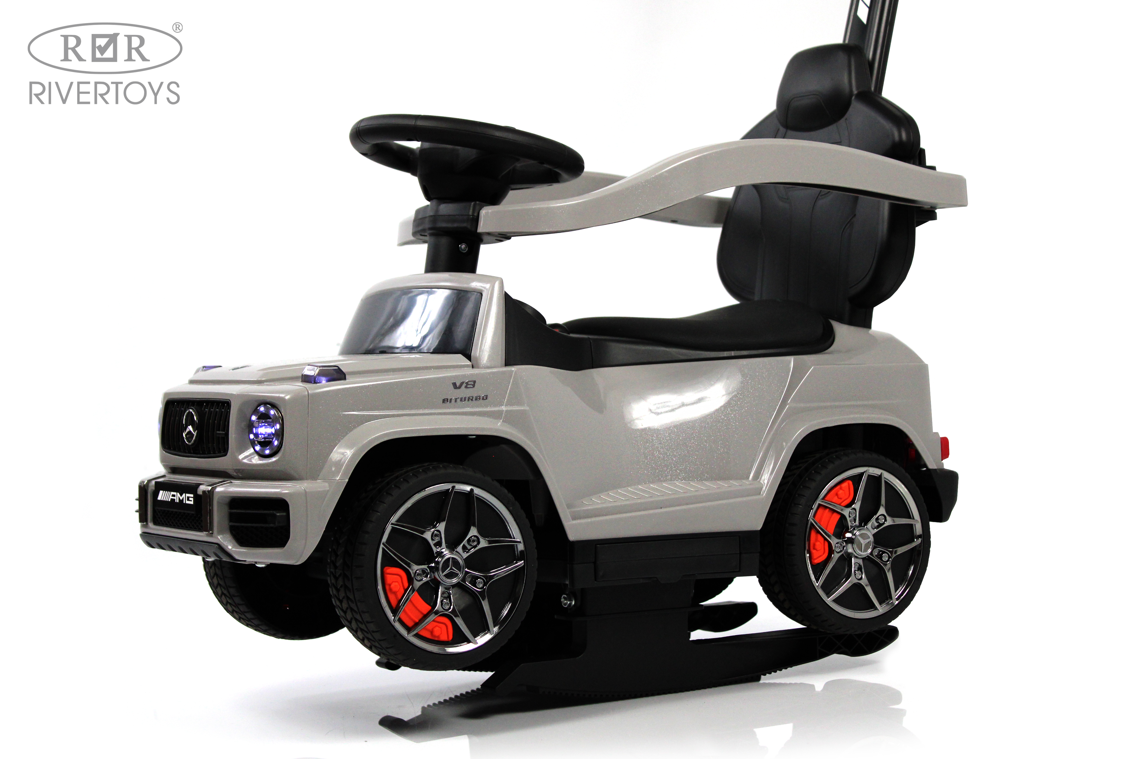 Каталка RIVERTOYS Mercedes-Benz G63 Grey Diamond серый - фото 23