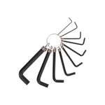 Набор ключей имбусовых Kranz Hex 1.5-10 мм 10 штук оксидированные на кольце