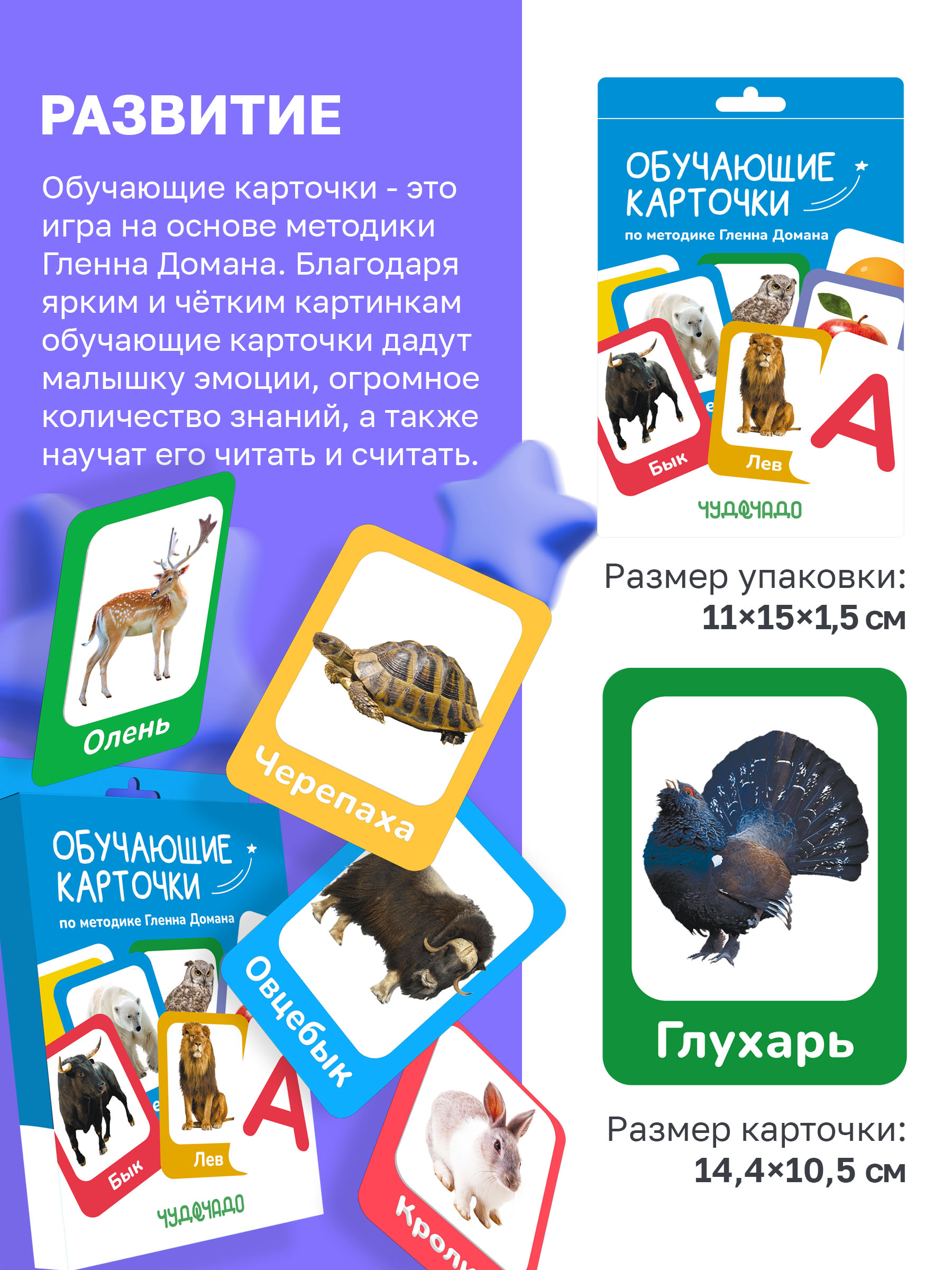 Обучающие карточки ЧудоЧадо животные Гленна Домана - фото 2