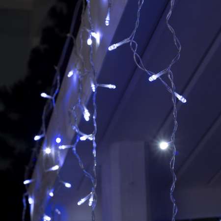 Гирлянда Luazon «Бахрома» ip44 умс прозрачная нить 160 led свечение бело-синее мигание 220 в