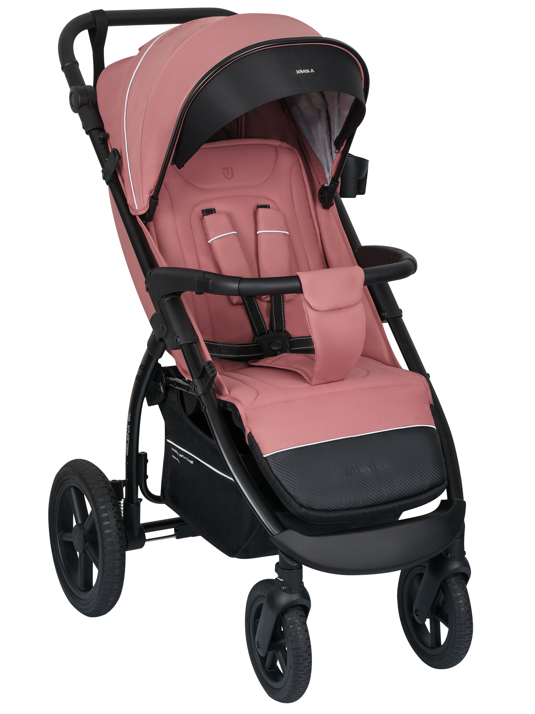 Коляска прогулочная JOVOLA Selena SL, всесезонная розовый - фото 17