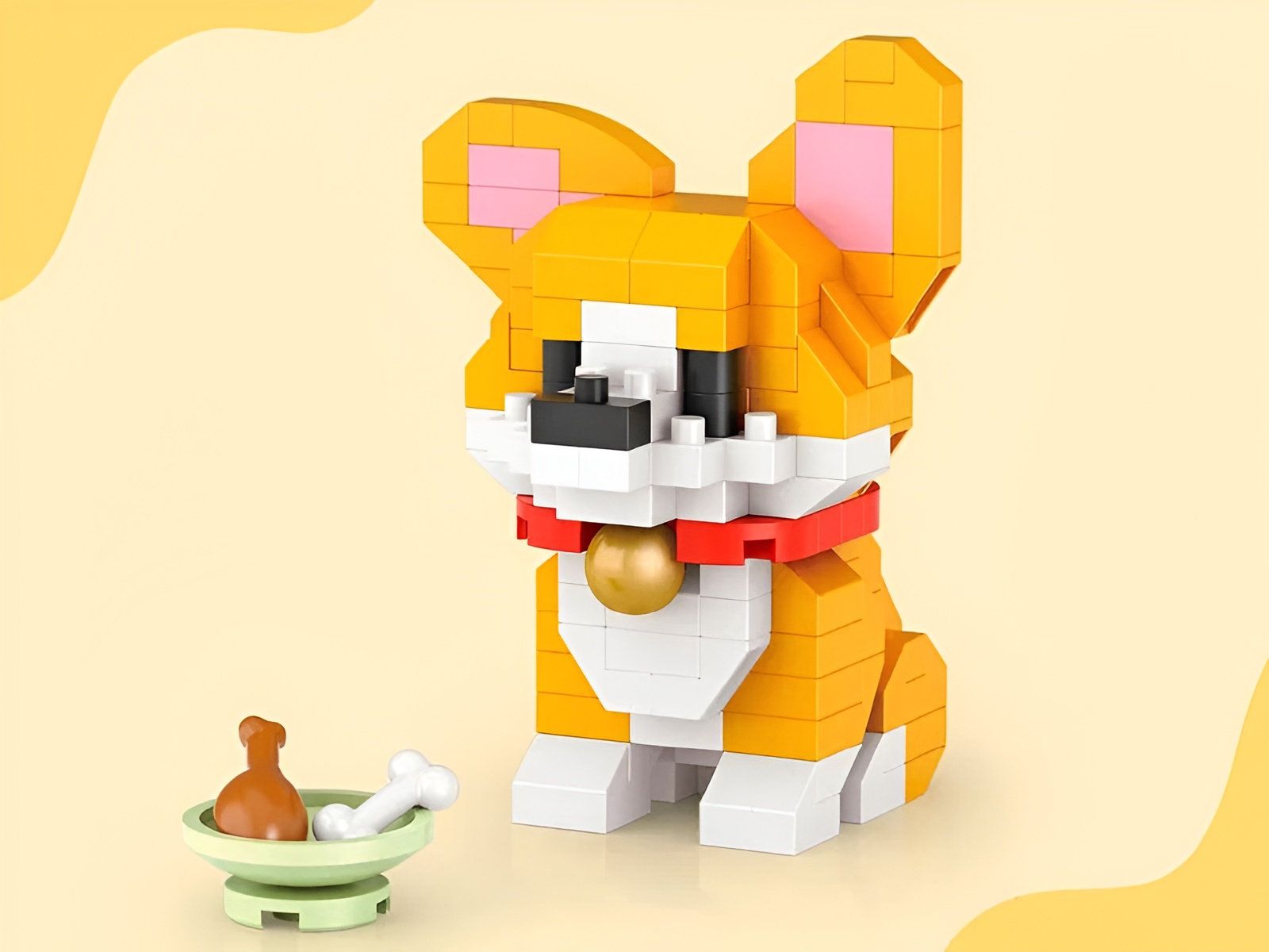 Конструктор Loz щенок корги из мини-блоков 160 дет. - фото 1