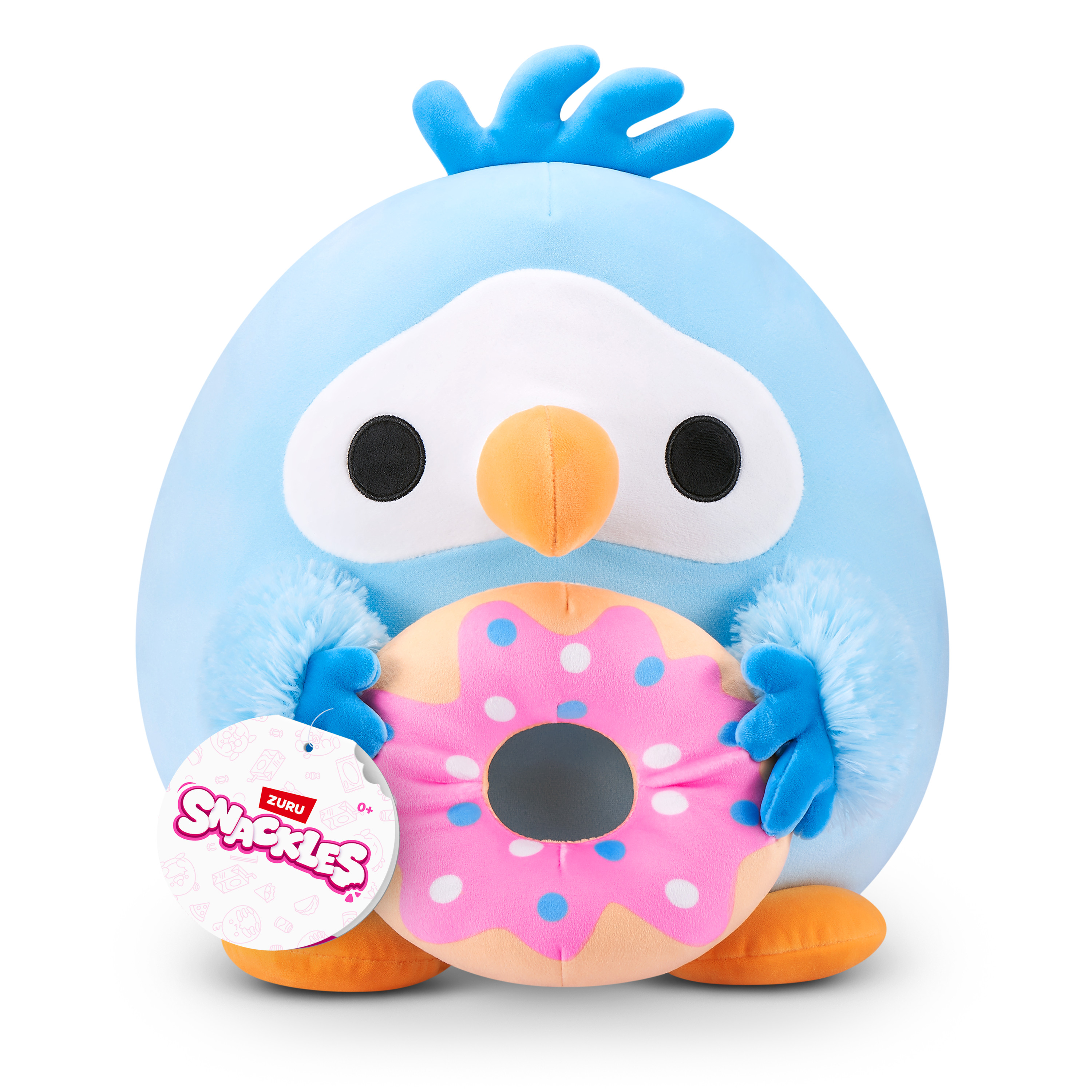 Игрушка мягкая Zuru Snackles Птица Додо с пончиком 20см 77694K - фото 6