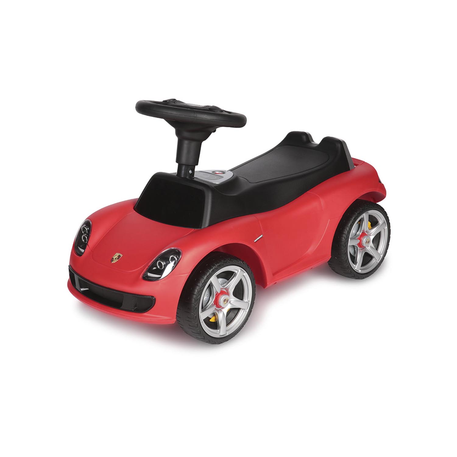 Каталка BabyCare Порш резиновые колеса красный - фото 2