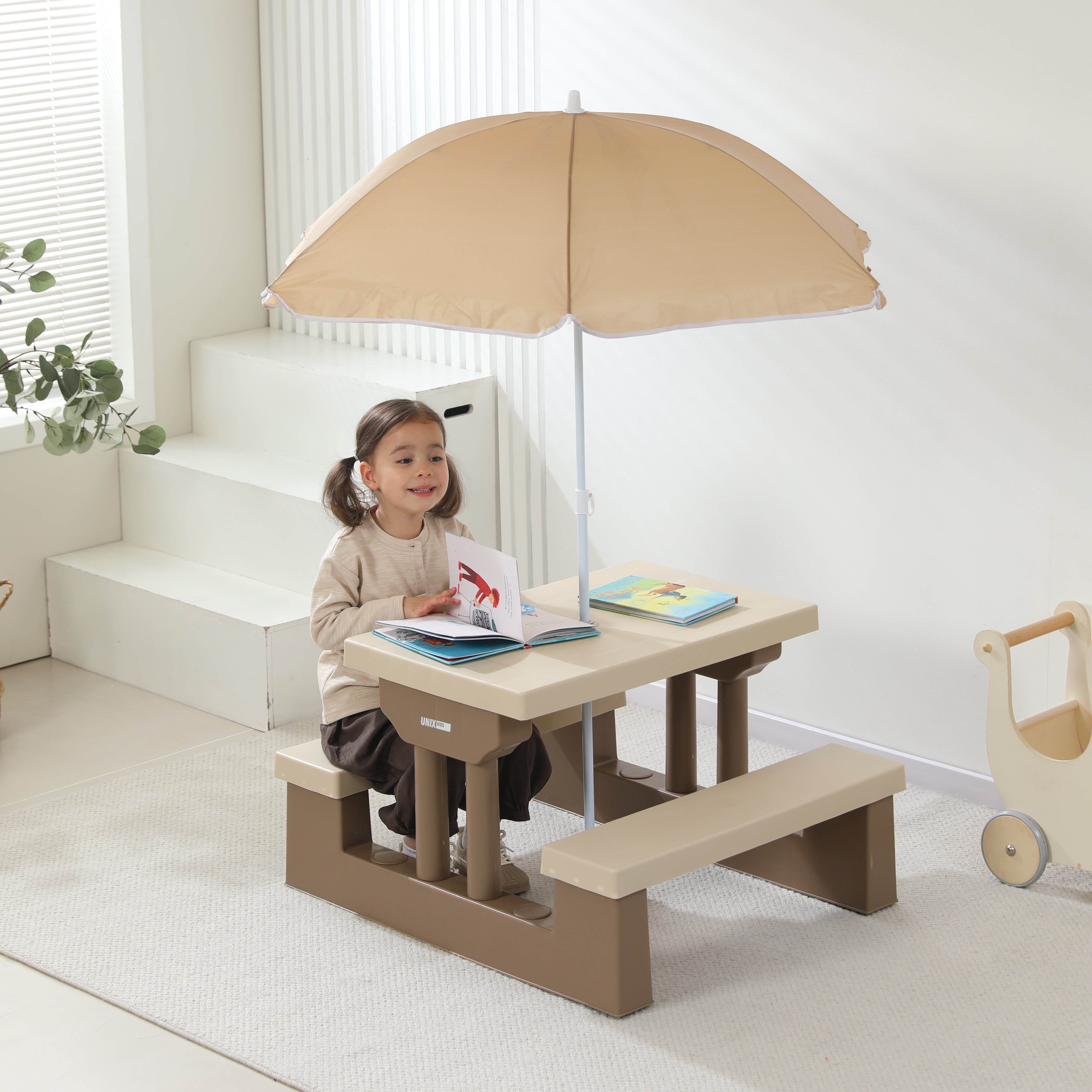 Комплект мебели UNIX Kids Garden Camel с зонтом - фото 10