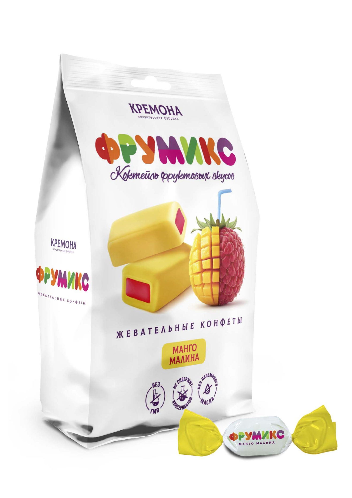 Жевательные конфеты 1TOY Фрумикс манго малина 150г - фото 1