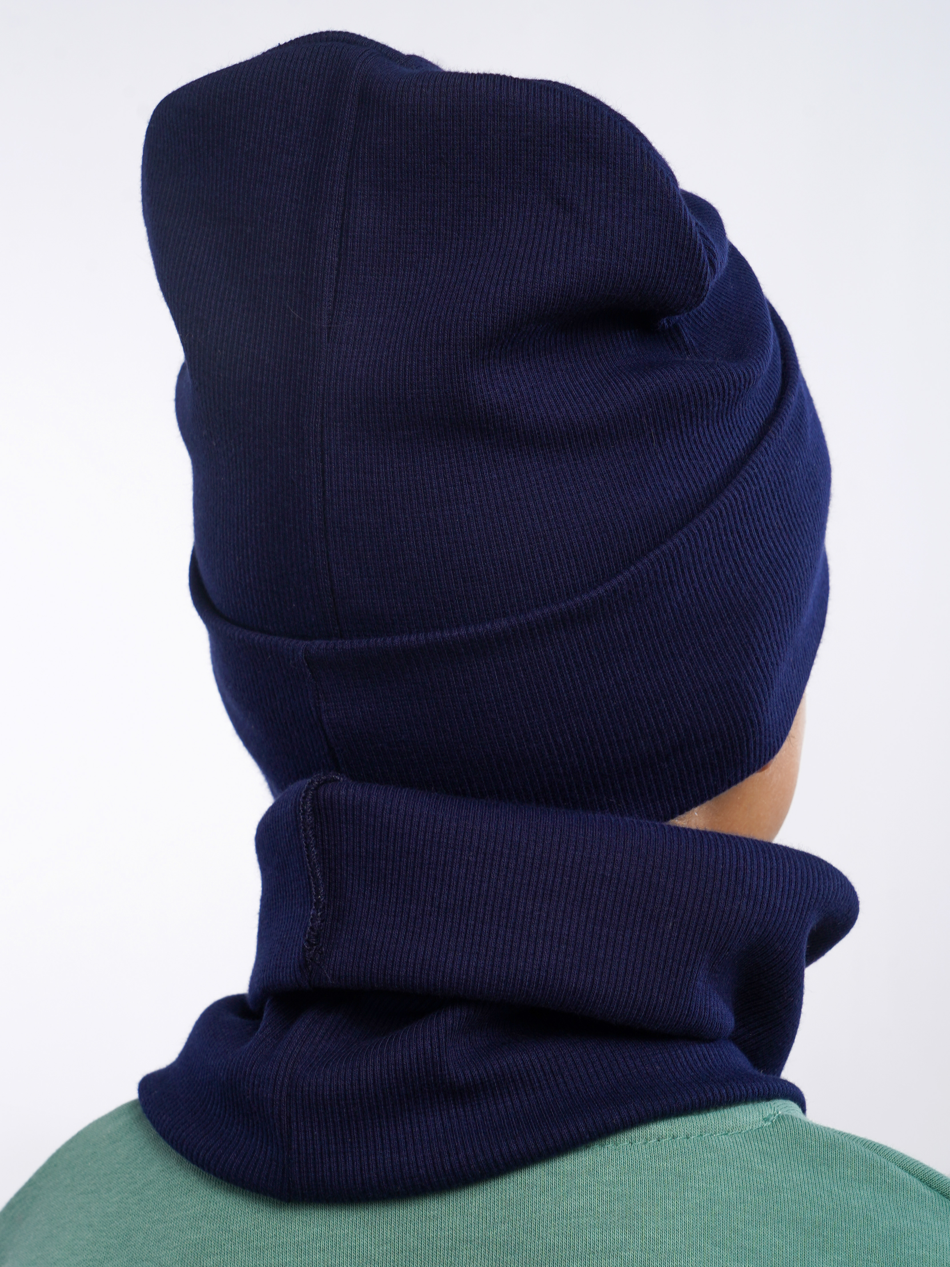 Шапка и снуд ПриКиндер U-Sp24554 Цвет: Темно-синий - фото 6