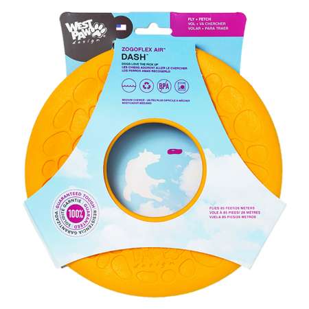Игрушка для собак West Paw Zogoflex Air Фрисби Dash Желтая