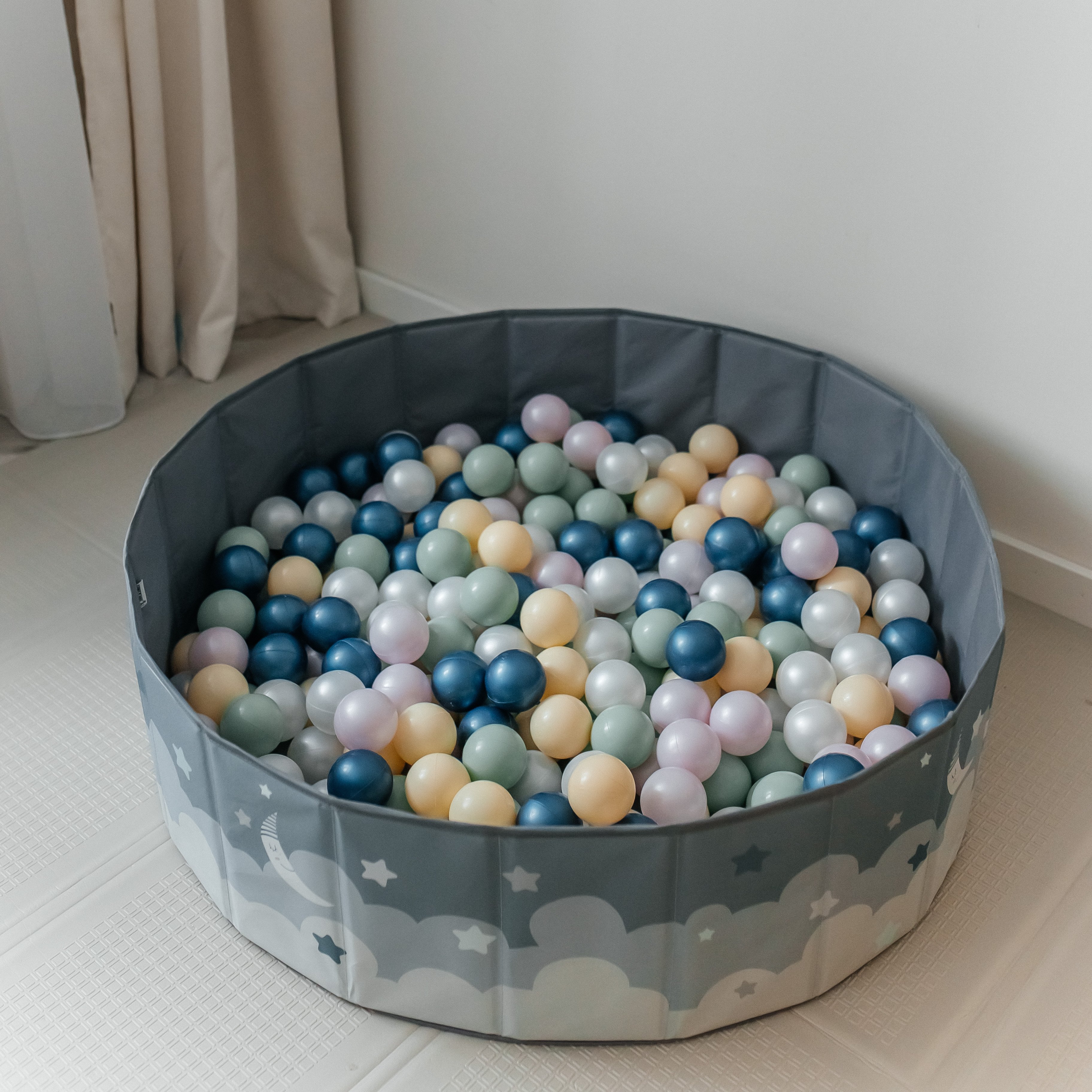 Детский сухой бассейн UNIX Kids Moon + 150 шариков - фото 10