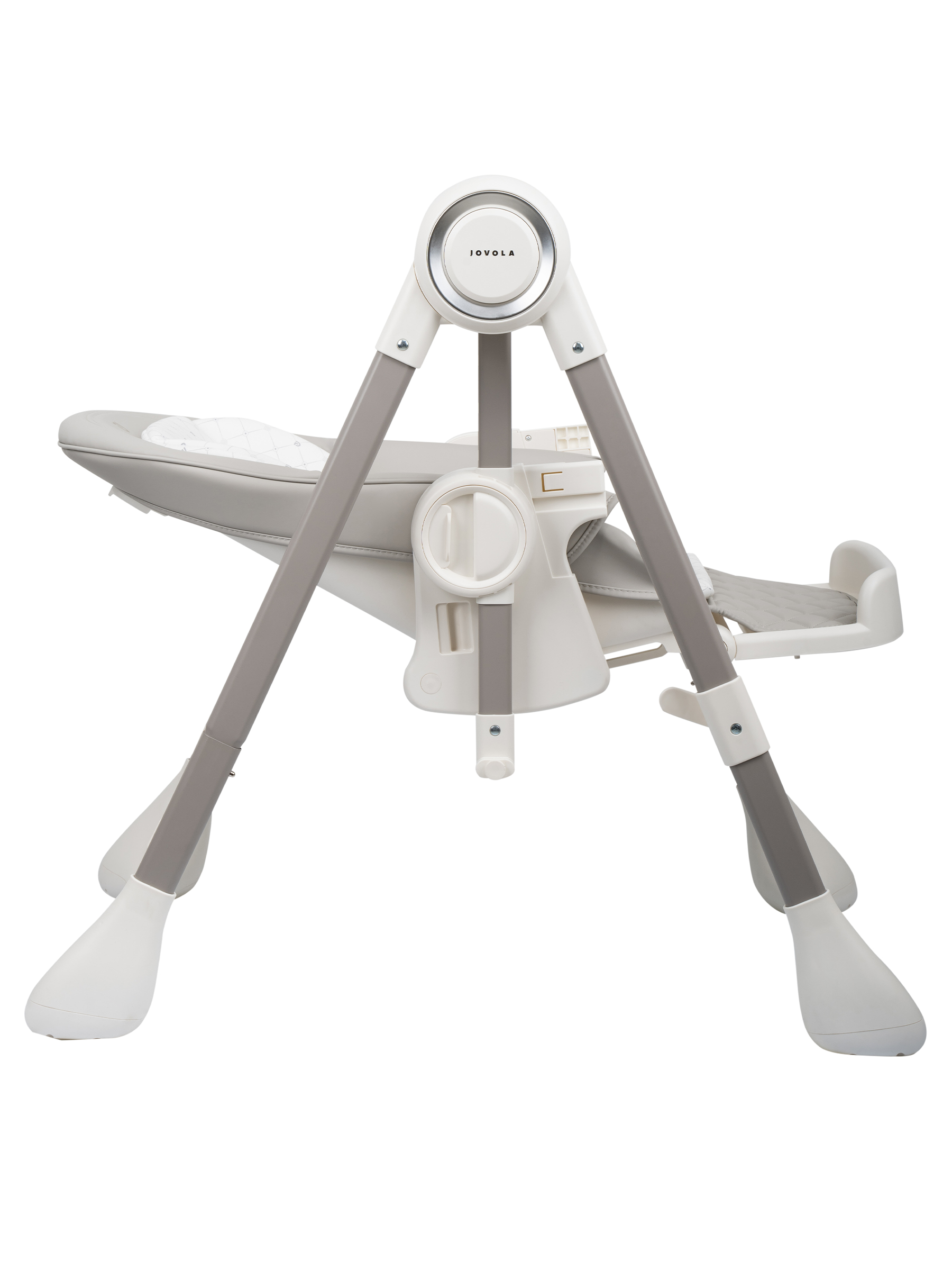Стульчик для кормления JOVOLA Muza с функцией электрокачели серый - фото 9