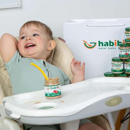 Пюре мясное Халяль Habibi Говядина с сердцем упаковка 6 шт по 100 г
