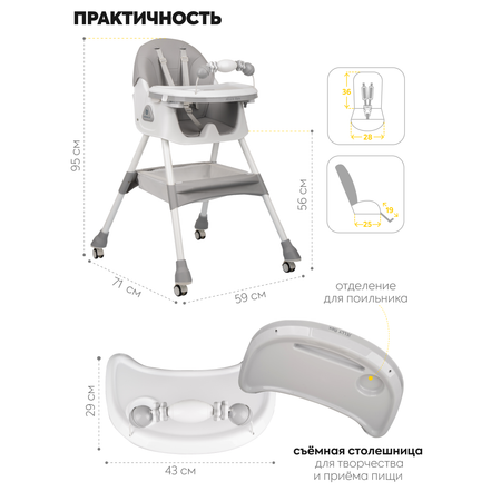 Стульчик для кормления JOVOLA Jelly Flex классический