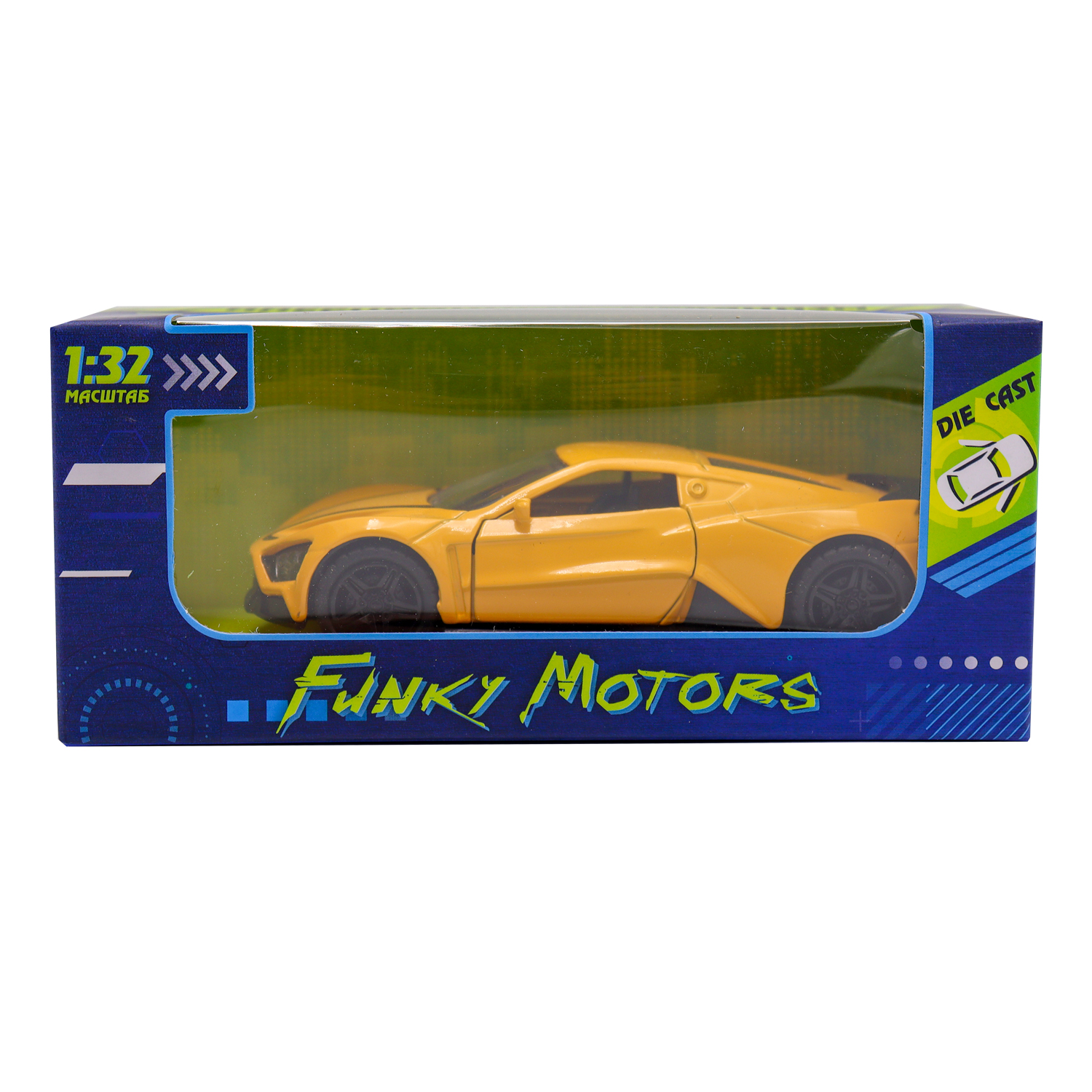 Автомобиль Funky Toys спортивная с принтом на капоте 1:32 FT1101-163 - фото 3