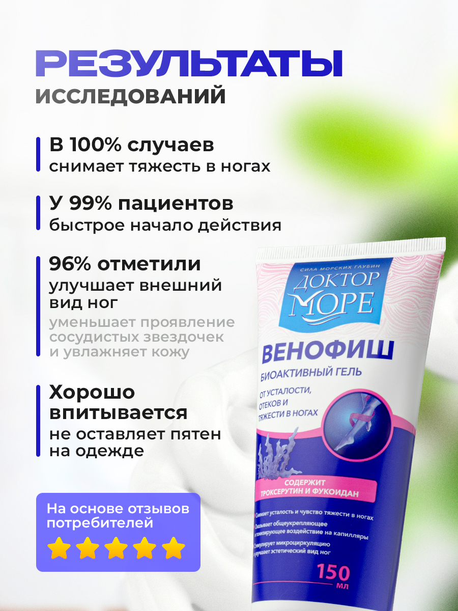 Гель Доктор Море Венофиш 150 мл 150 мл 1 шт. - фото 5