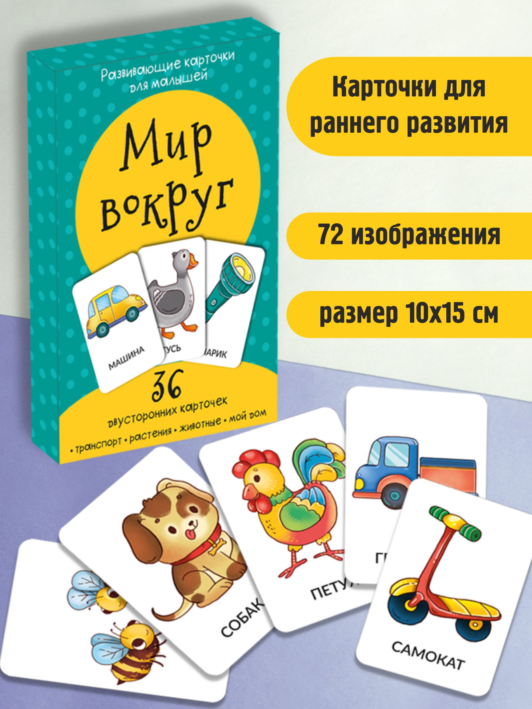 Развивающие карточки БимБиМон Мир вокруг - фото 1