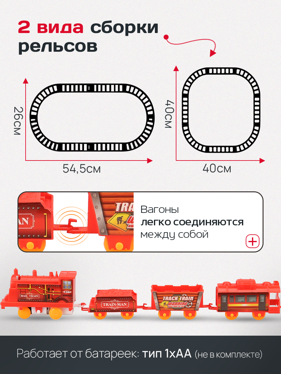 Набор железнодорожный Рыжий кот 2819609 - фото 2