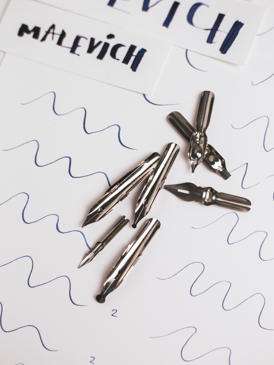 Перья Малевичъ для каллиграфии набор с прямым держателем - фото 6