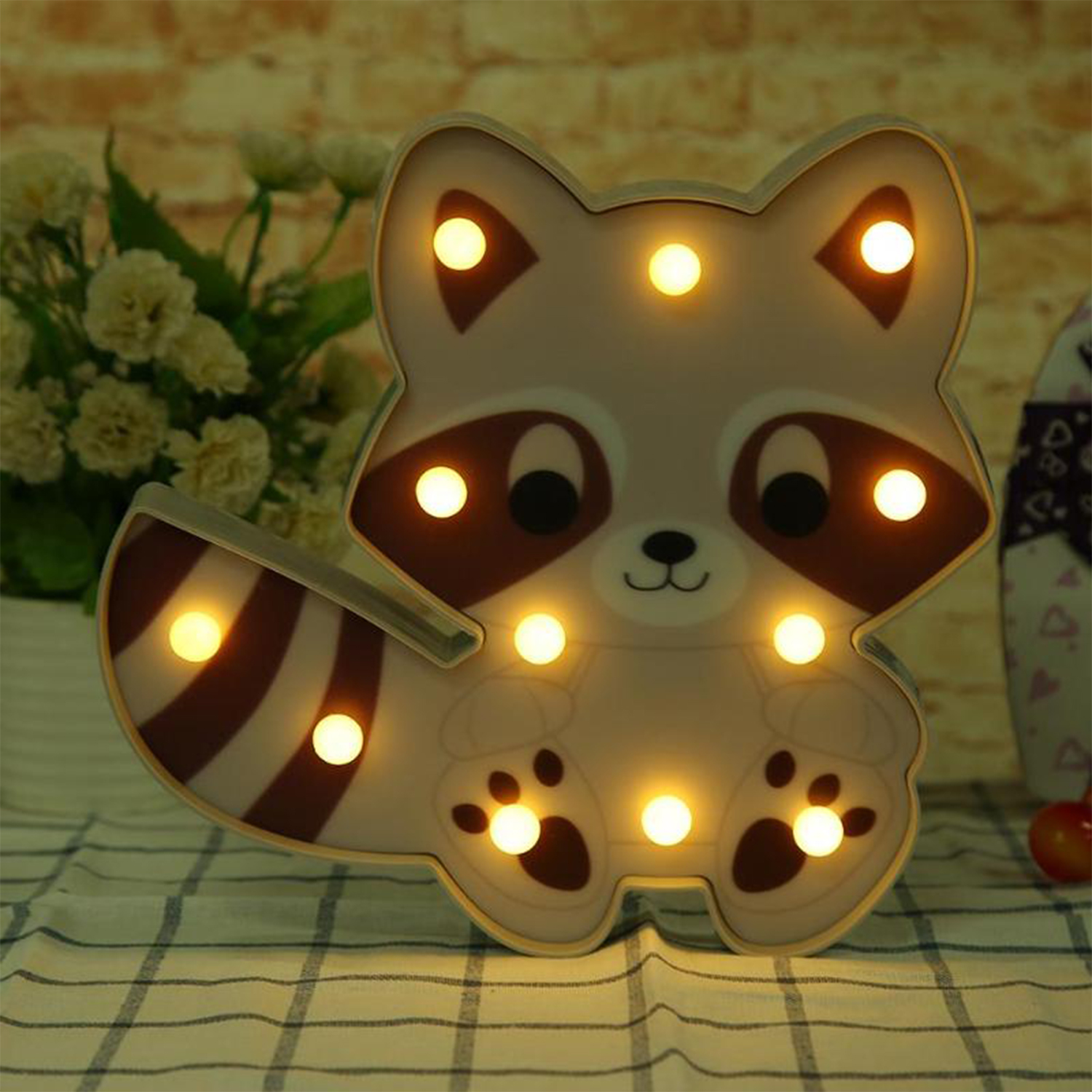 Ночник-светильник MINI-TOYS «Енотик» 12*LED лампочек - фото 5