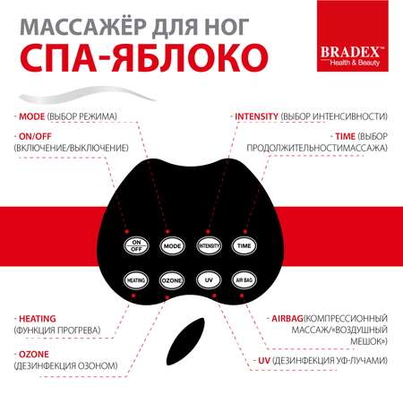 Массажер Bradex для ног Спа Яблоко