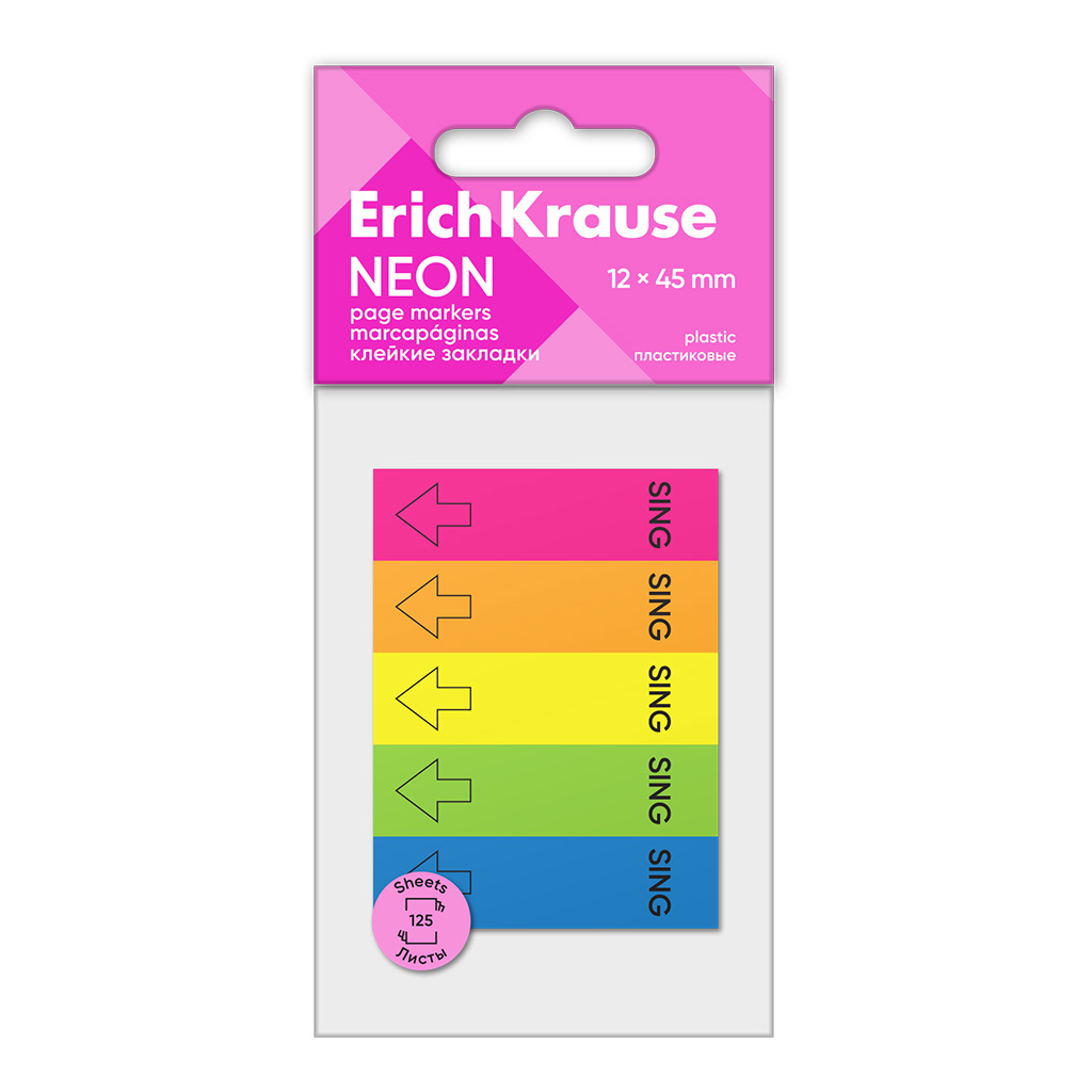Стикер-закладка ErichKrause Неон - фото 1