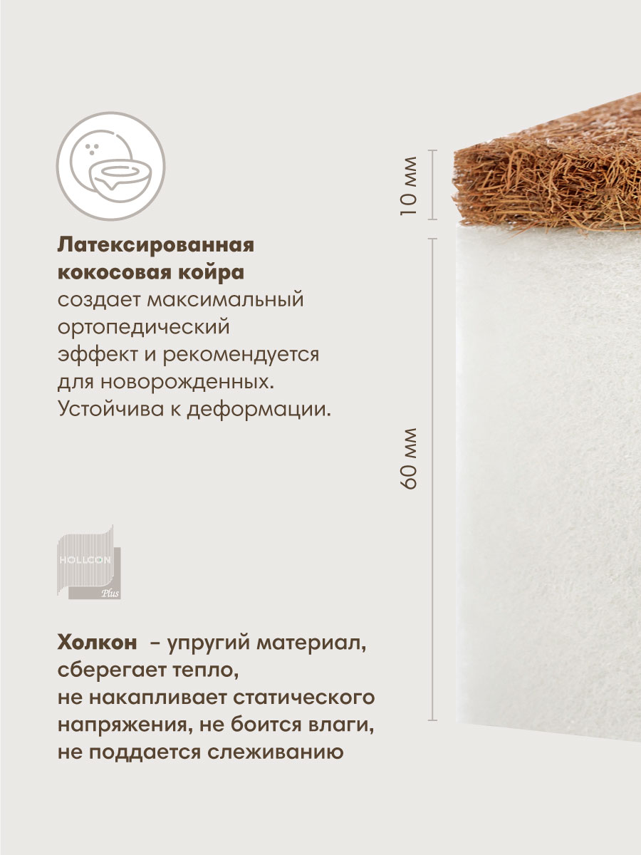 Матрас OLANT BABY Little Cloud 50х90 - фото 2