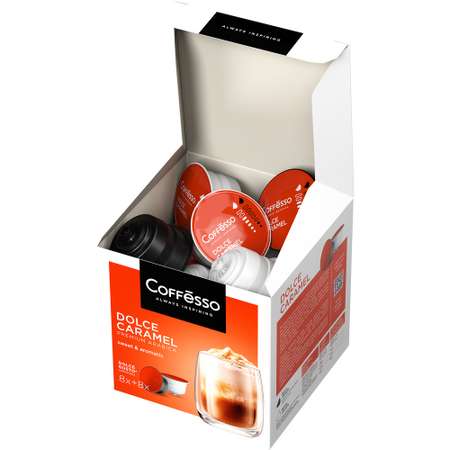 Кофе в капсулах Coffesso Dolce Caramel Набор для приготовления кофейного напитка 156г капсула