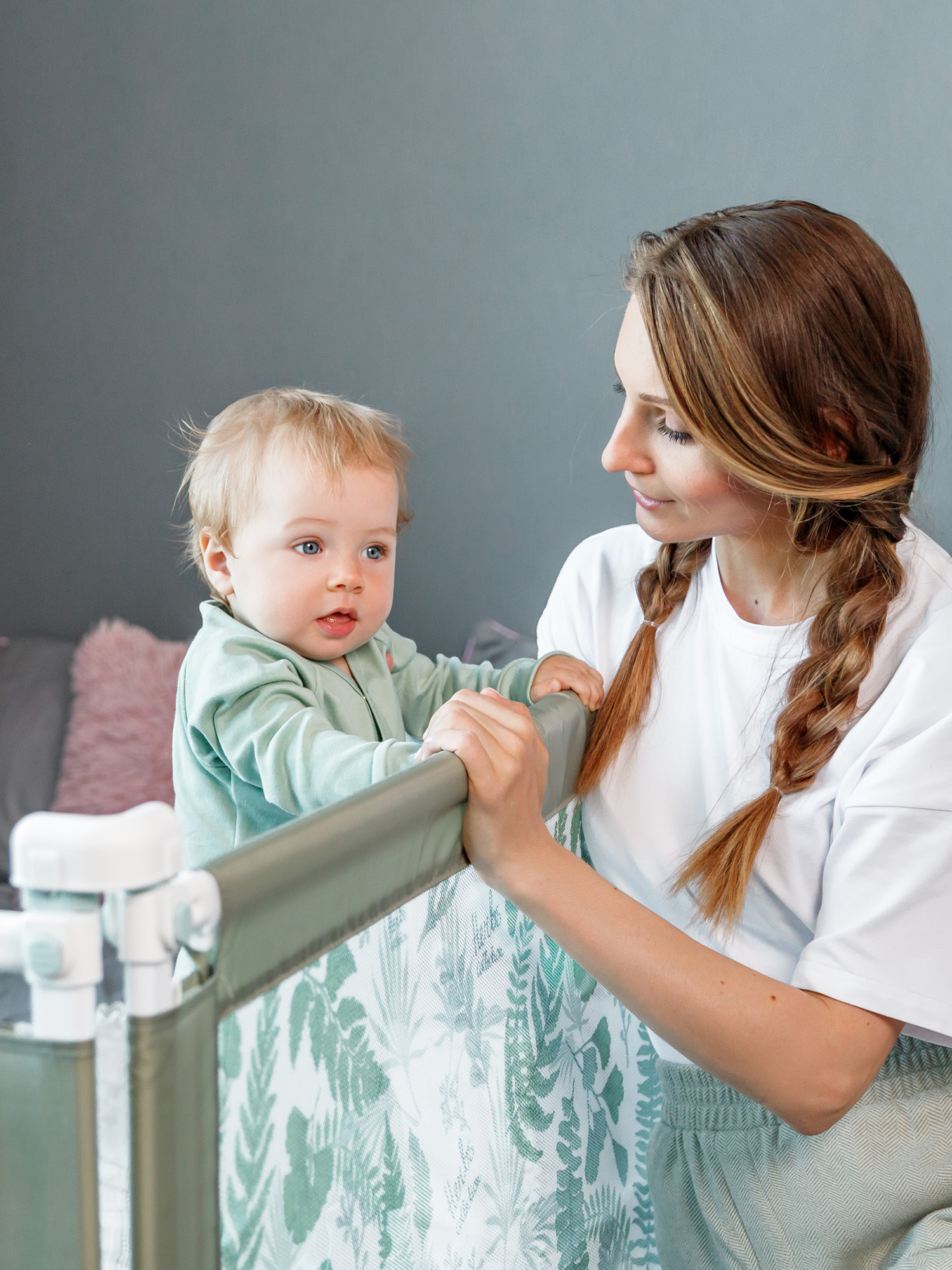 Барьер оливковый 120 см. AmaroBaby Safety of dreams - фото 7