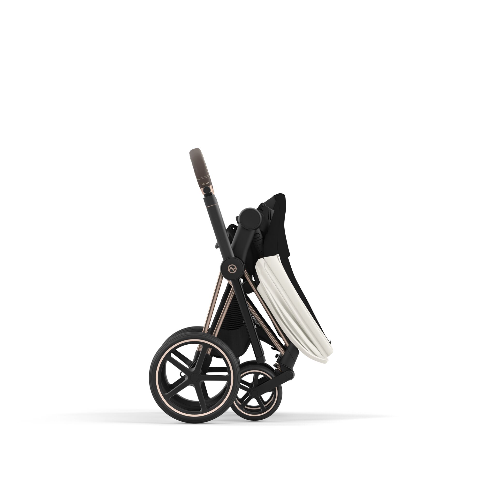 Коляска 2в1 Cybex Priam IV Rosegold белый - фото 10