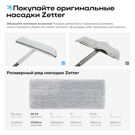 Насадка для швабры Zetter XS 2.0 2 шт