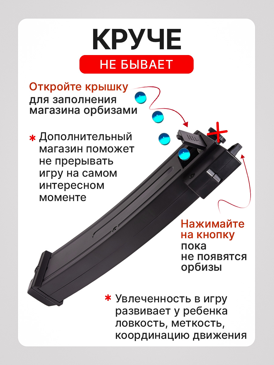 Комплектующее для игрушечного оружия RUSHGAN Магазин к автомату MP5 - фото 2