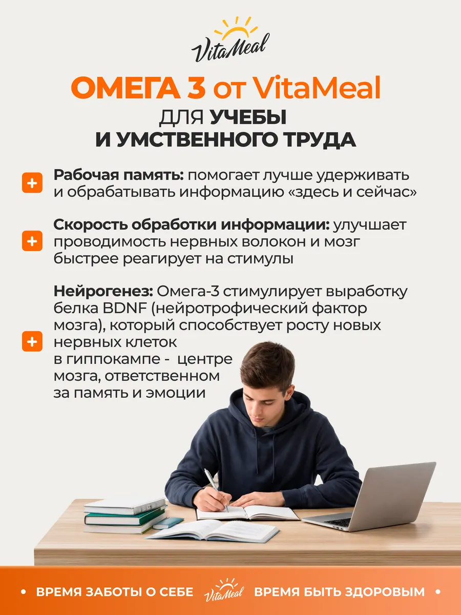 Биологически активная добавка VitaMeal Омега-3 1000 мг 500 капсул - фото 11