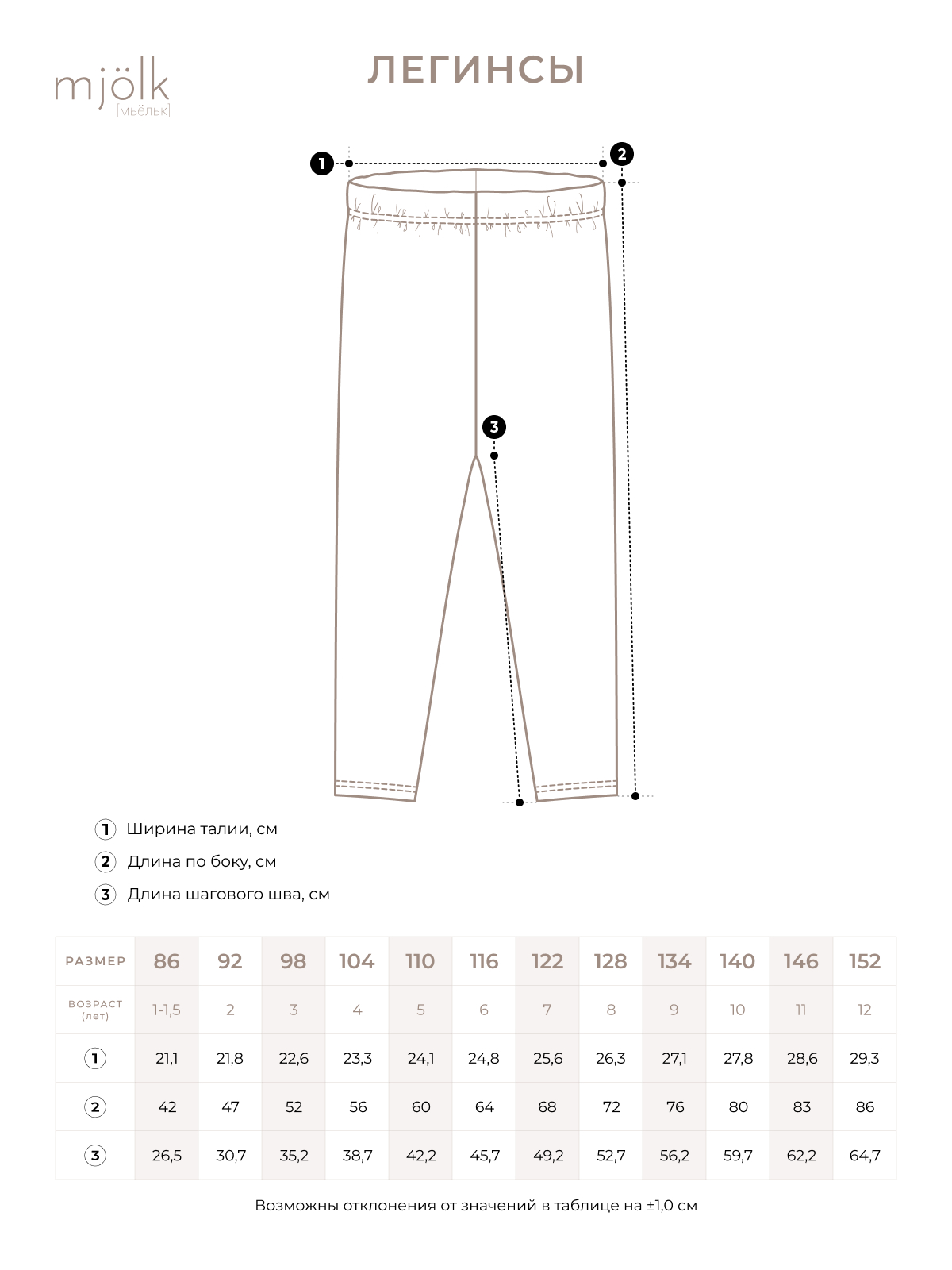 Легинсы Mjolk 4686675 - фото 3