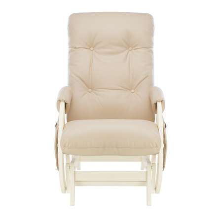 Кресло для кормления Milli Smile с карманами Дуб шампань / экокожа Polaris Beige
