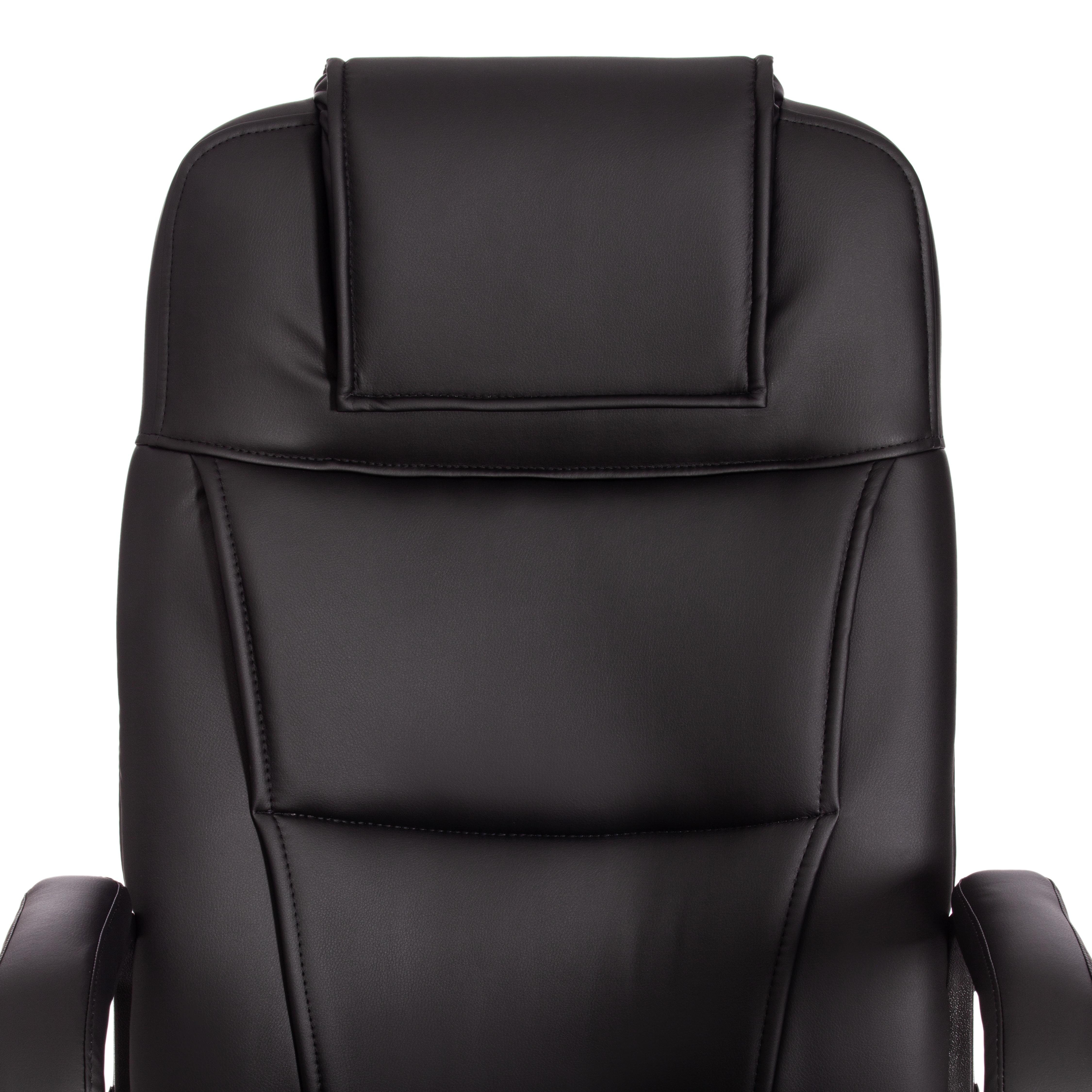 Компьютерное кресло TETCHAIR Бергамо хром кож/зам черный - фото 8