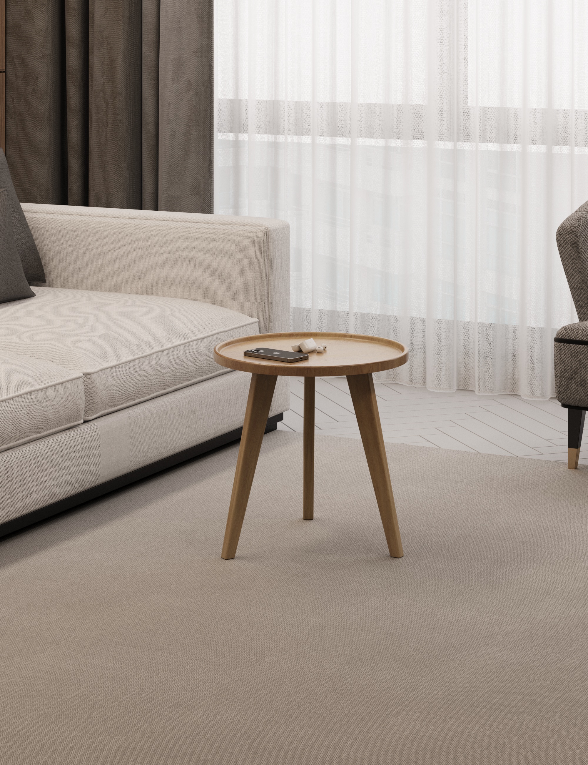 Стол журнальный SLINE Полли дуб янтарный - фото 1