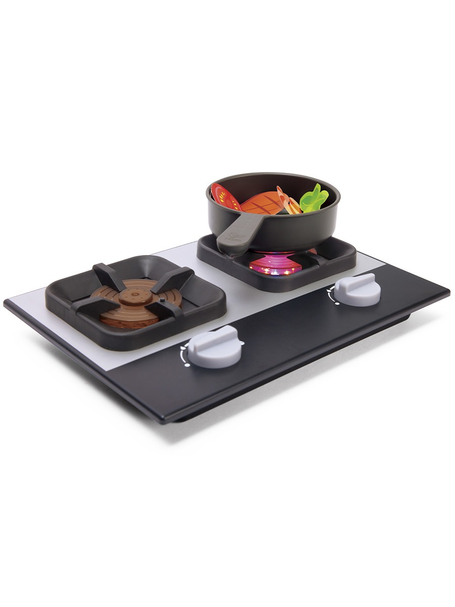 Детская деревянная кухня HAPE Делюкс 5 аксессуаров воздушная фритюрница свет звук E3177_HP - фото 3