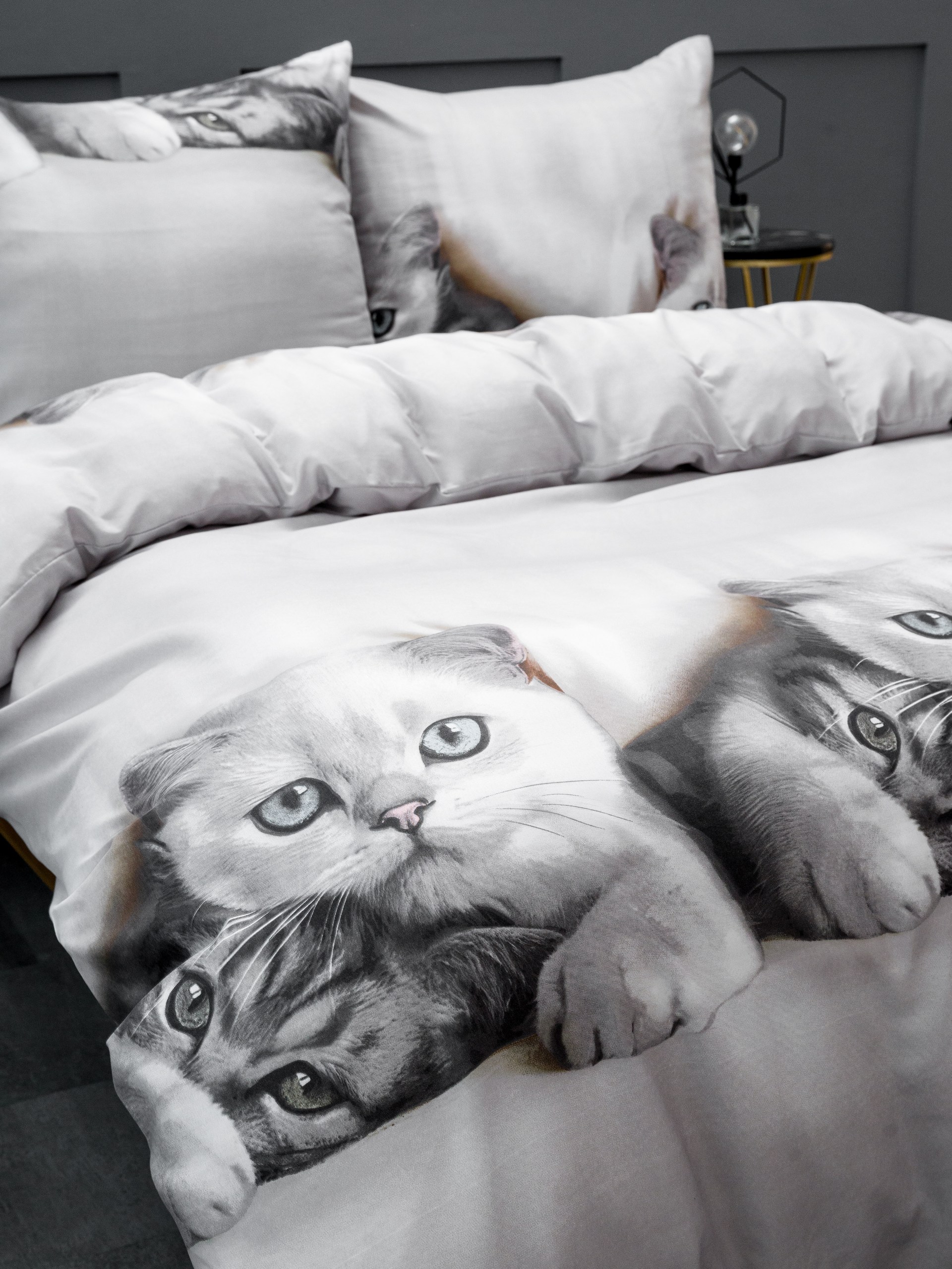 Комплект постельного белья PAVLine Котик евро - фото 9