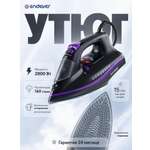 Электрический утюг ENDEVER Delta-230 LED-панель 2800 Вт керамика черный/фиолетовый