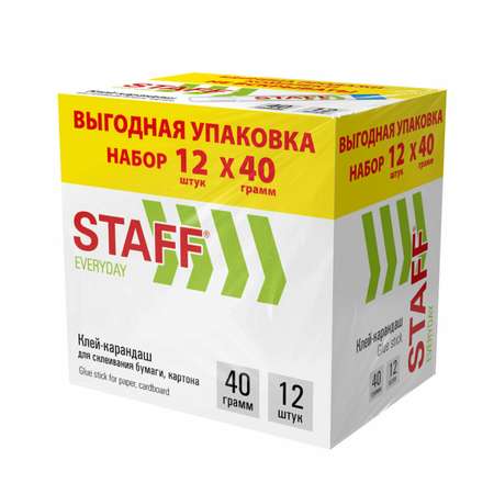 Клей-карандаш Staff 24 шт.
