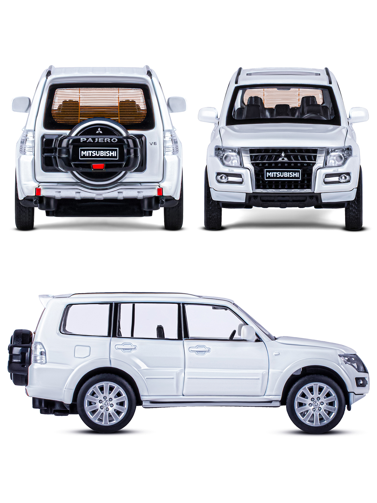 Внедорожник АВТОпанорама Mitsubishi Pajero 4WD Turbo 1:33 JB1251432 - фото 10