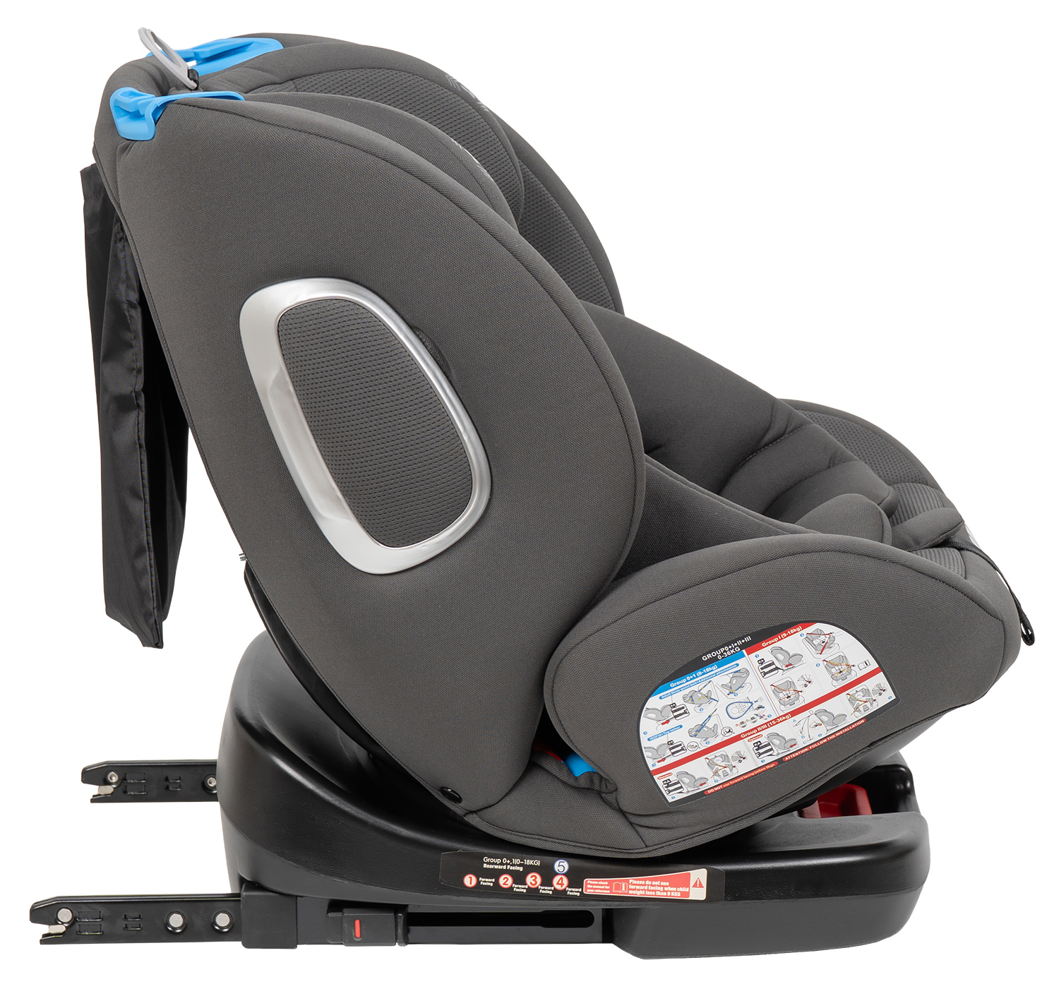 Автокресло Farfello YB102A Isofix 0+/1/2/3 (0-36 кг) серый - фото 18