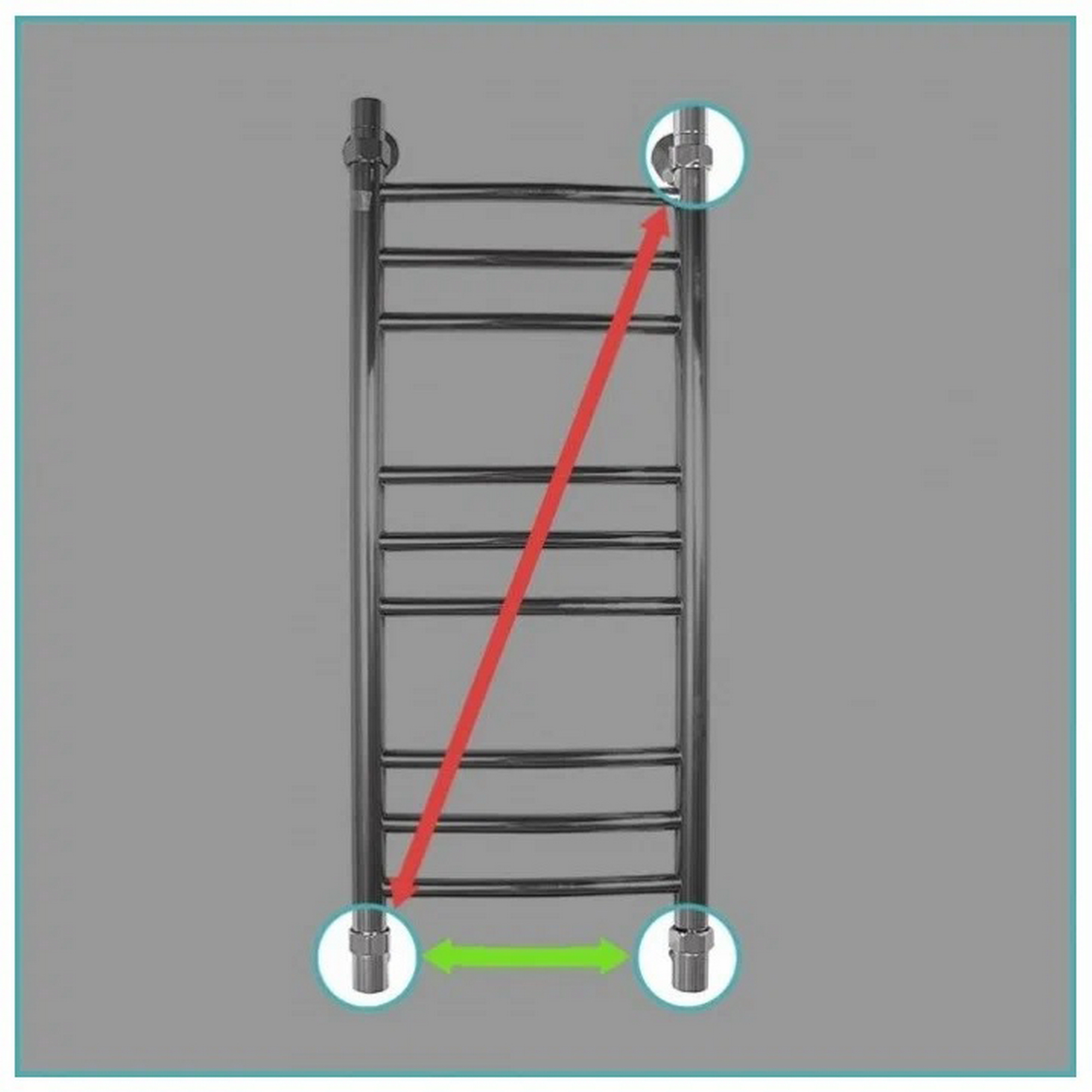 Полотенцесушитель водяной Energy Prestige 800x300 - фото 3