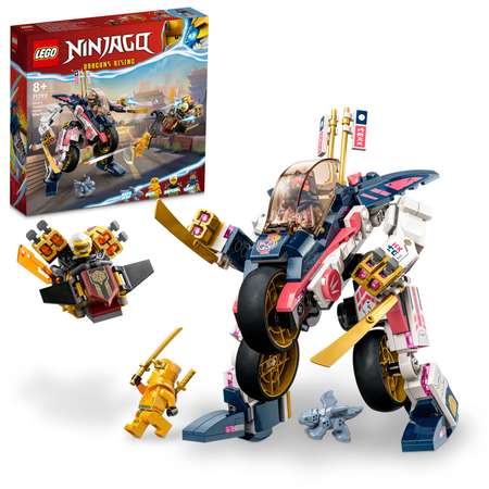 Конструктор LEGO NINJAGO Soras Transforming Mech Bike блочный