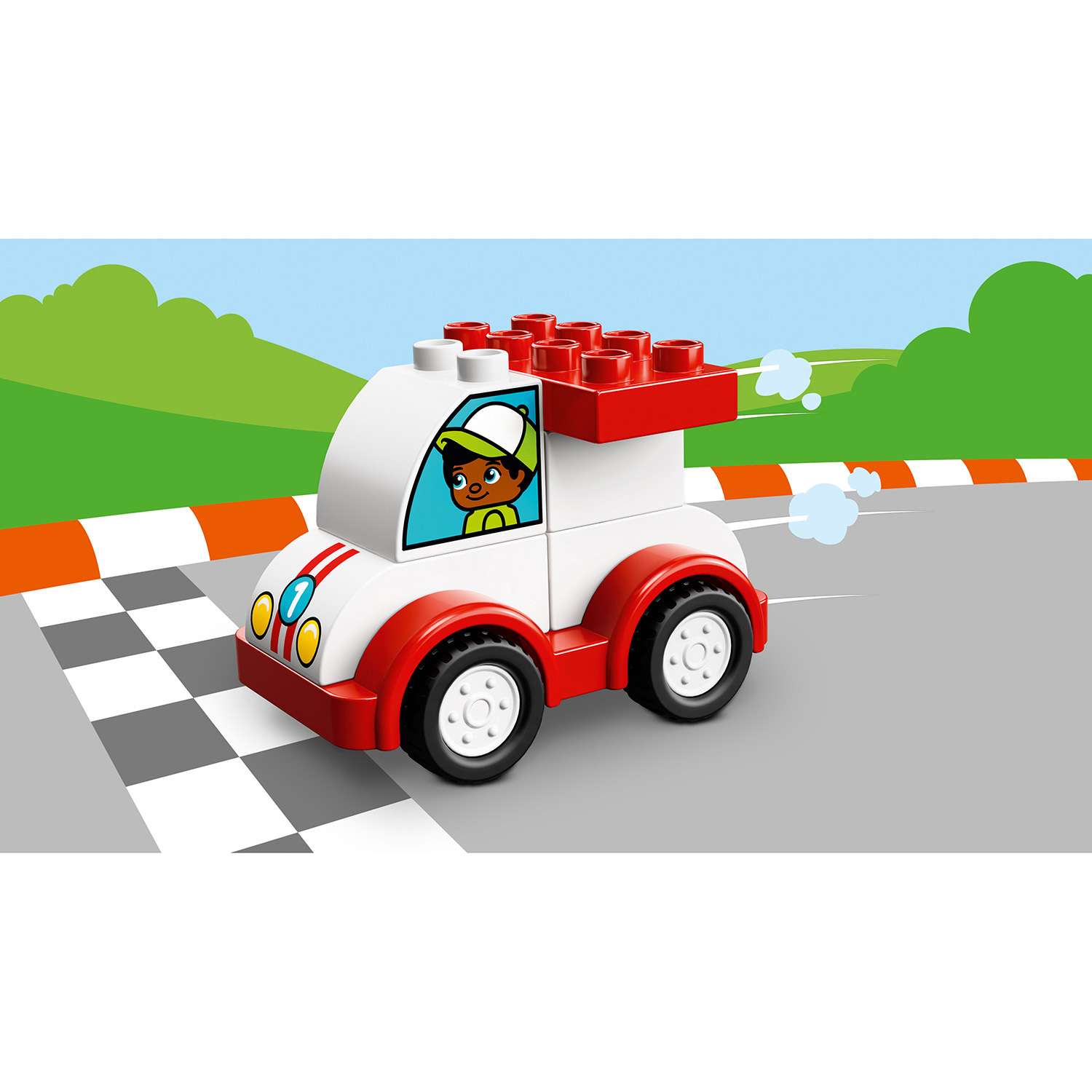 Конструктор LEGO DUPLO Мой первый гоночный автомобиль блочный - фото 4