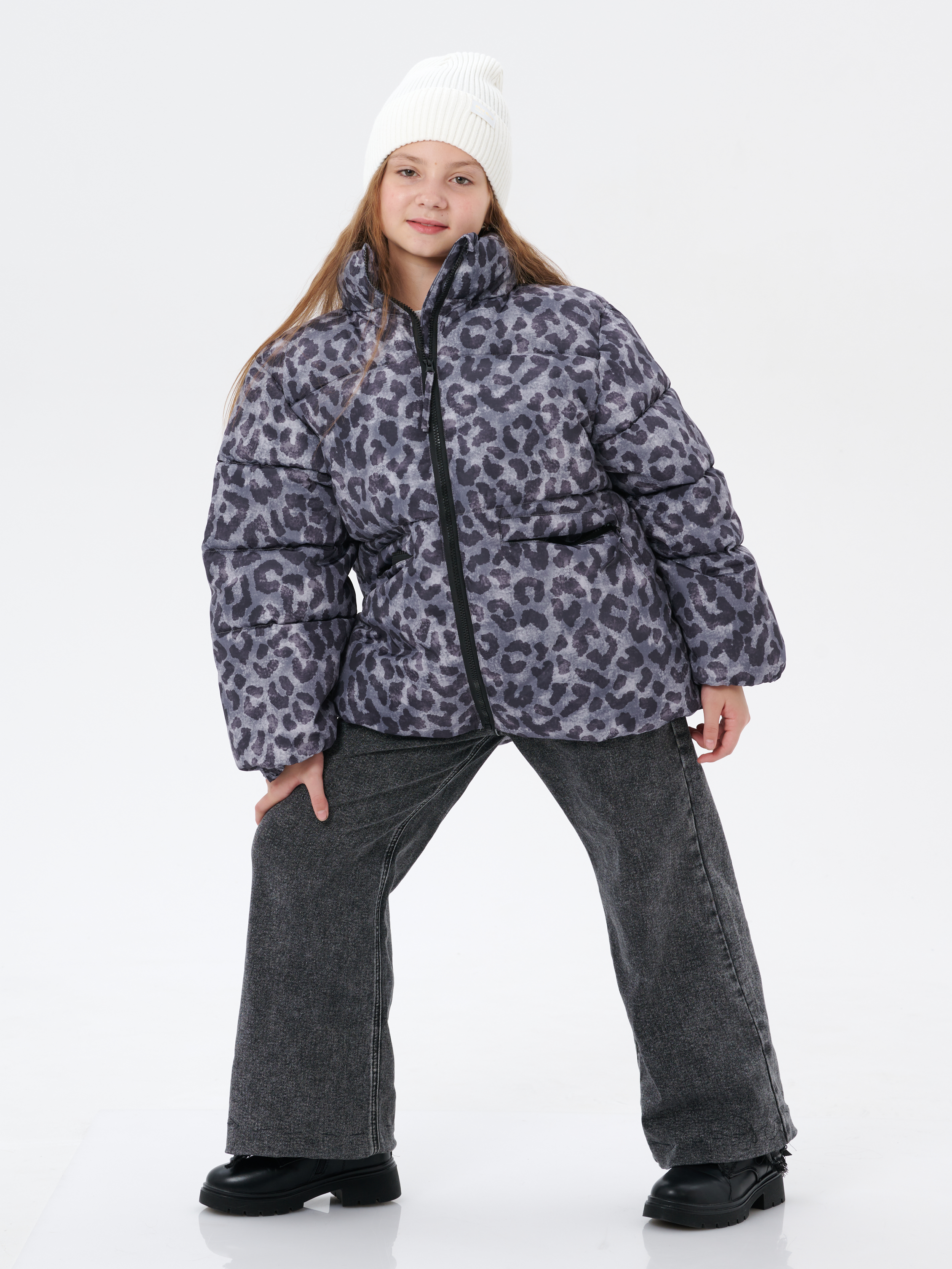 Куртка КрутышОк Т-066 серый леопард - фото 11