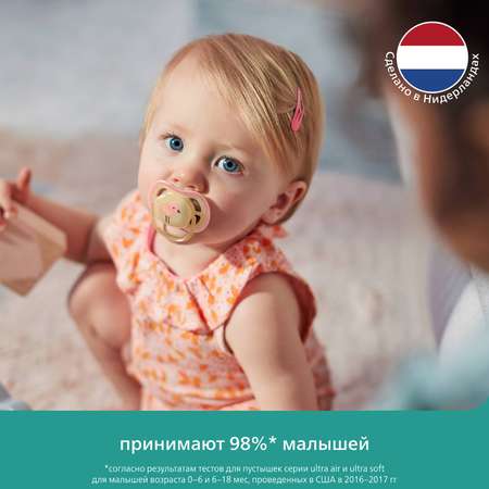 Пустышка Philips Avent ортодонтическая от 6 мес.